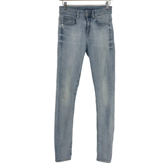 G-Star Raw  3301 High Skinny Jeans in Light Wash aged indigo size 27 waist 32L - Picture 3 of 16